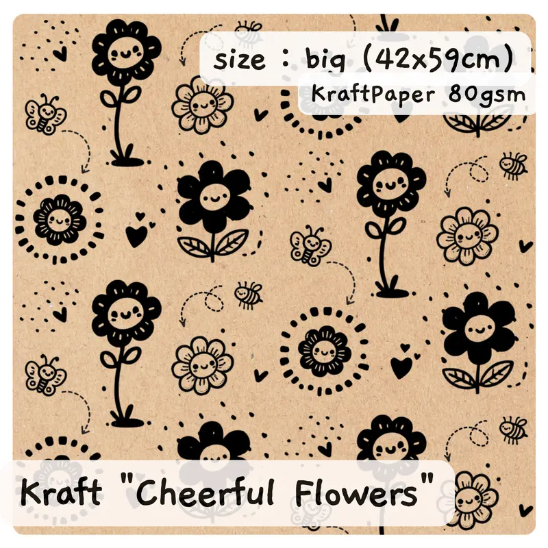 Kertas Kado Aesthetic Kraft Paper - Gift Wrap Aesthetic - Kertas Kado Samson 1