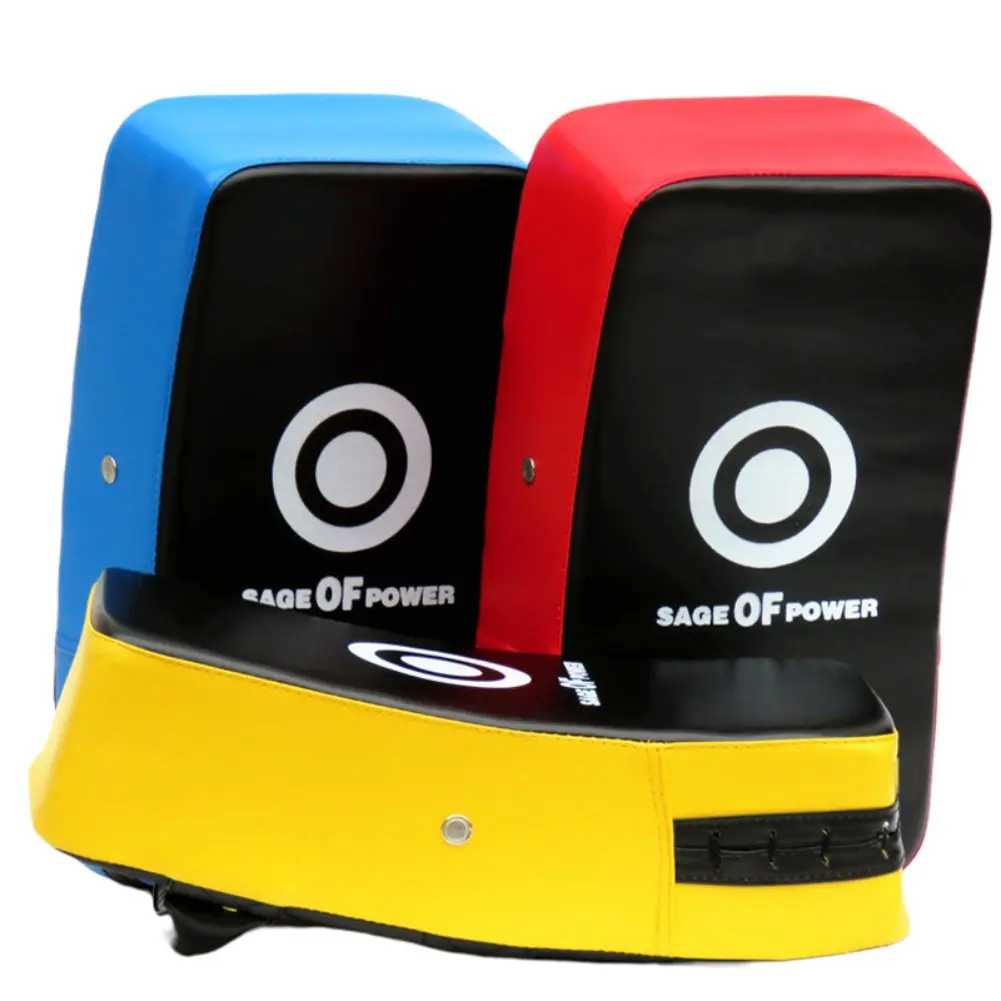 Foot Target Pad Curved Boxing Muay Thai Hand Target Wear Resistant Shock-Absorbing Faux Leather Kick Target Sanda Training