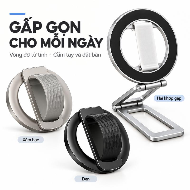 Bios Giá đỡ điện thoại từ tính MagSafe silicone dẻo kèm vòng đeo ngón tay tiện lợi cho người lười thiết kế thông minh và thoải mái nhiều màu sắc tương Magsafe giakep dien thoai magnet holder ga chong san pham tien loi gia do kep giadoxoay 360