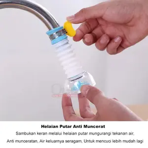 Sambungan Keran Air Saringan Wastafel Cuci Piring Filter Penyaring Kipas Kran Air Aerator Fleksibel P Shop Biru Hijau Pink