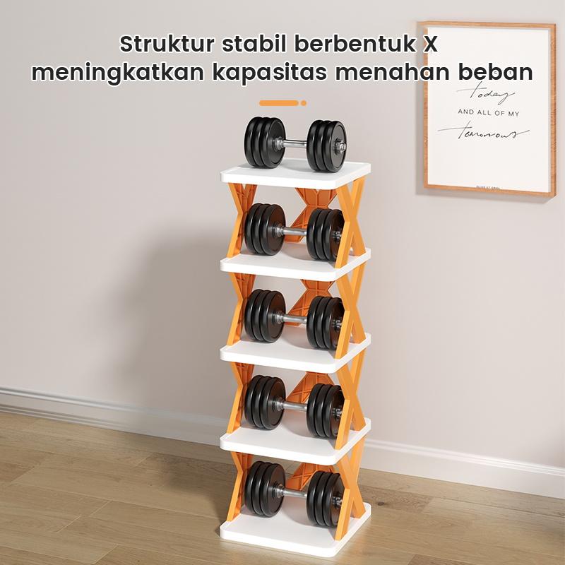 Kitchenz Rak sepatu X tempat rak sepatu susun rak sendal tempat sendal rak serbaguna plastic 5