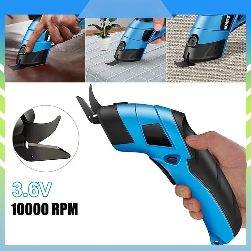 Gunting Elektrik Pemotong Kain 3.6V/2000mAh – Cepat & Rapi, Untuk Menjahit & Kerajinan