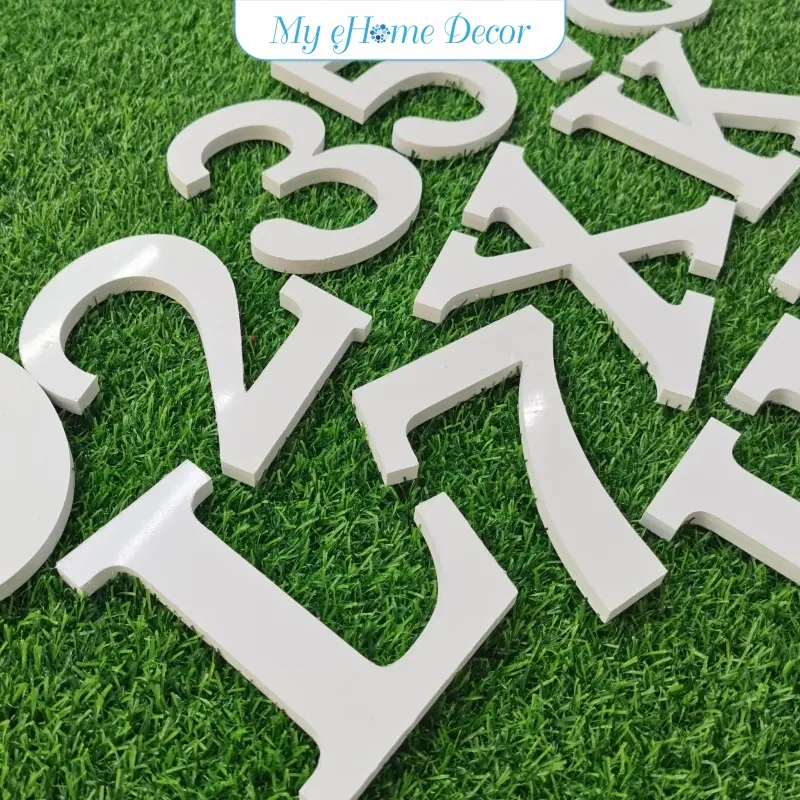 H15CM Weatherproof block lettering cut out lettering house number PVC lettering decoration alphabets and numbers
