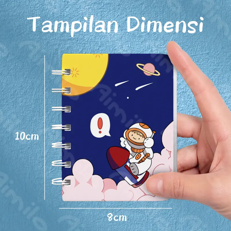[READY] Aimilo Notebook Mini A7 Buku Kecil Catatan Scrapbook Mini Buku Notes Kecil Alat Tulis Sekolah 80 Lembar Kertas Binder 7