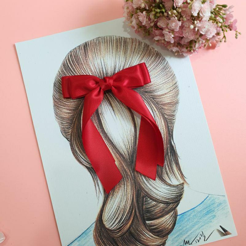 Hikaribows Jepit Rambut Pita Anak Dan Dewasa. Long Tail Bow. 2