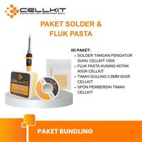 Gambar CELLKIT Paket Solder & Fluk Pasta Solder Lengkap V905 30W V906 60W V908 60W V907 80W (SOLDER V905, FLUK KOTAK, SPON, TIMAH GULUNG 0.8MM) - Paket Solder Lengkap dari CELLKIT Kota Surabaya 1 Tokopedia