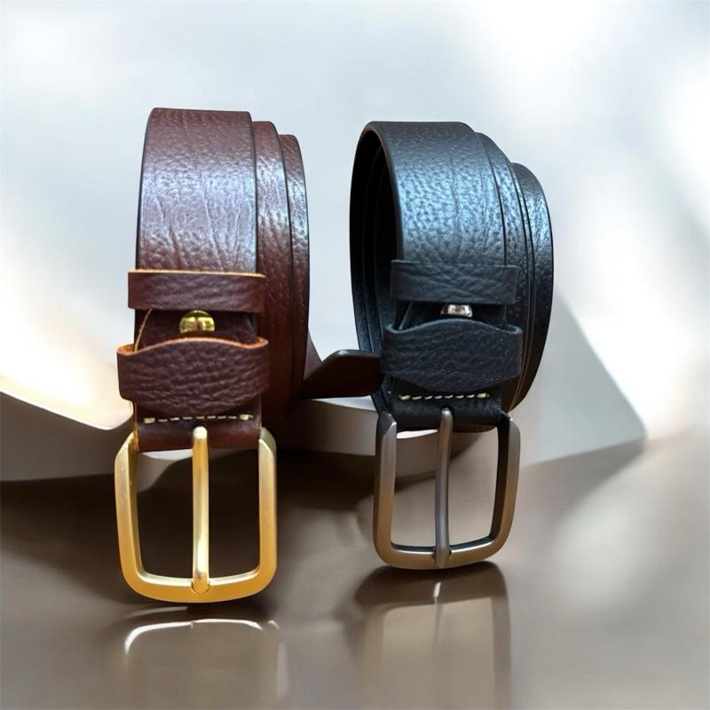 Thắt lưng nam da bò khóa crom cao cấp 3.8 x 120 cm. Nam Voi