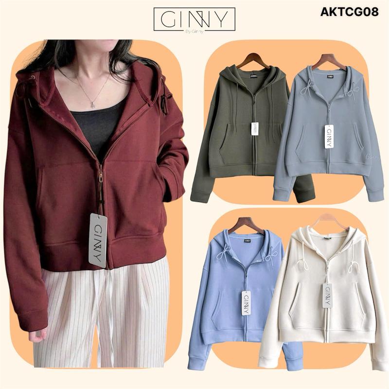 GMV Áo Khoác Thun Tage CG08 Dáng Vừa Gọn Gam Màu Pastel Đáng Yêu Chất Thun Cotton Lạnh Mịn Mềm Mát Thích Hợp Đi Làm Đi Chơi Đi Học Top Jacket Nữ Women