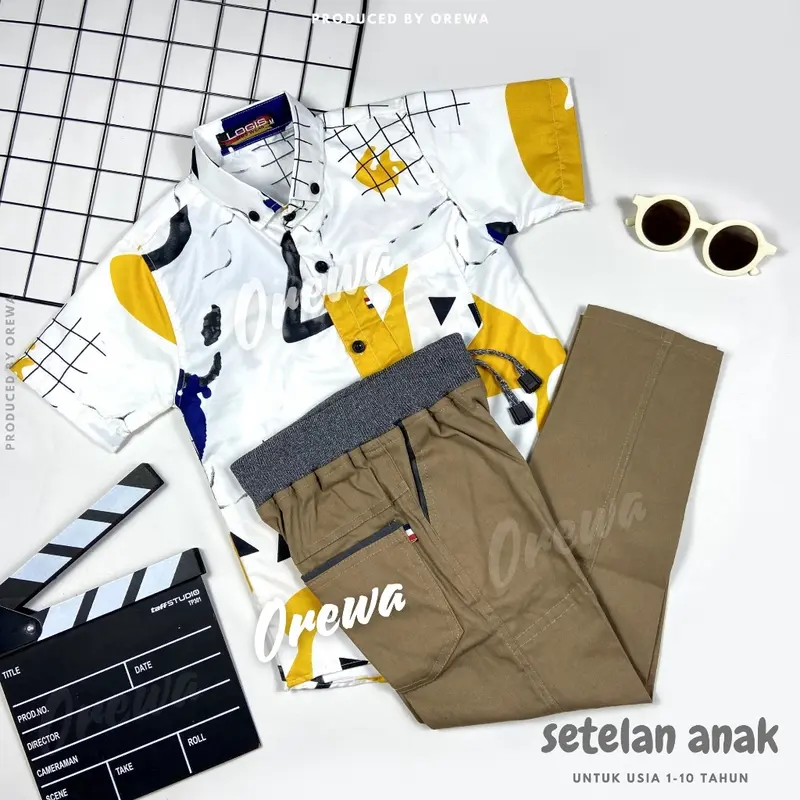 Setelan Anak Kemeja Motif Usia 1 2 3 4 5 6 7 8 9 10 Tahun Setelan Kemeja Motif Anak Laki Laki 8