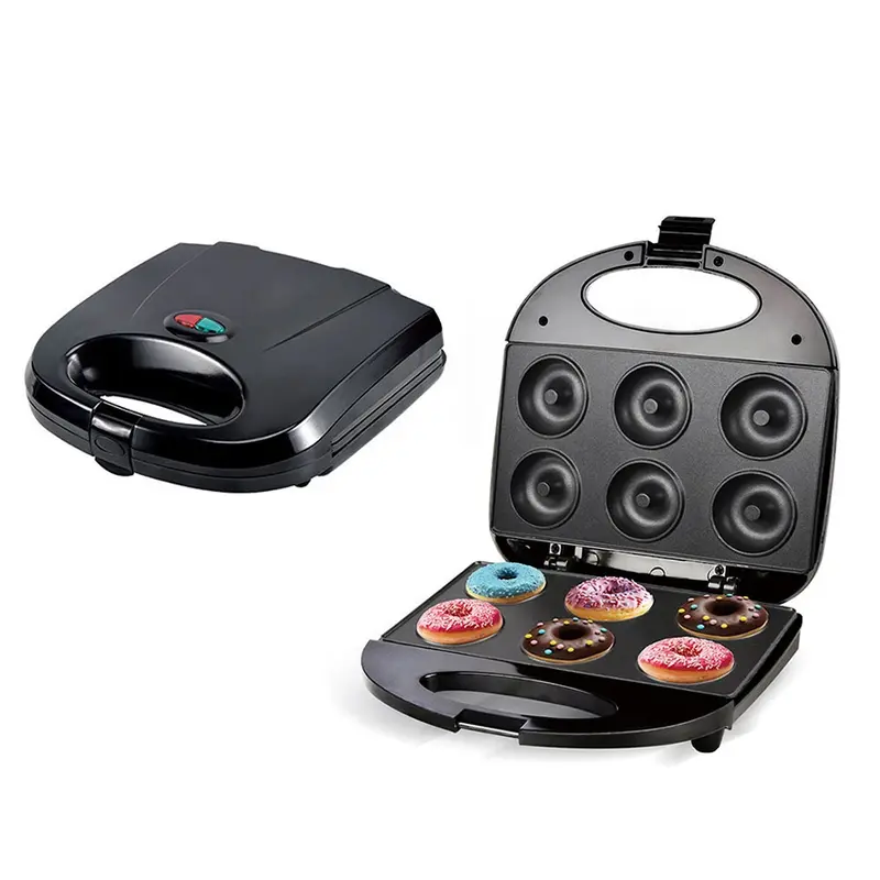 6 Buah Pembuat Donat / Alat Pembuat Donat Elektrik Mesin Cetakan Kue Bulat DIY Alat memanggang Tool 6