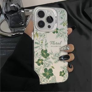 ดอกไม้สดเข้ากันได้กับเคส iPhone16 พรีเมี่ยม Sense iPhone15 ใหม่ iPhone14 ป้องกันการตก 13/12 สีเงินความคิดสร้างสรรค์ 11 / XSMax การ์ตูน XR / XS / 8Plus ‌สำหรับผู้ชายและผู้หญิง