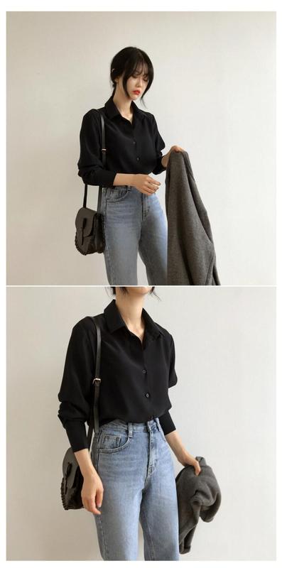 Product Introduction of Korean Style Plus Size Professional OL Shirt Women Casual All-match Loose and Thin Bottoming Shirtblouse Top 43