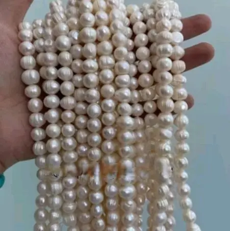 Mutiara Air Tawar Warna Putih Size 4mm 6mm 8mm 10mm Mutiara Air Tawar Bahan Rencengan