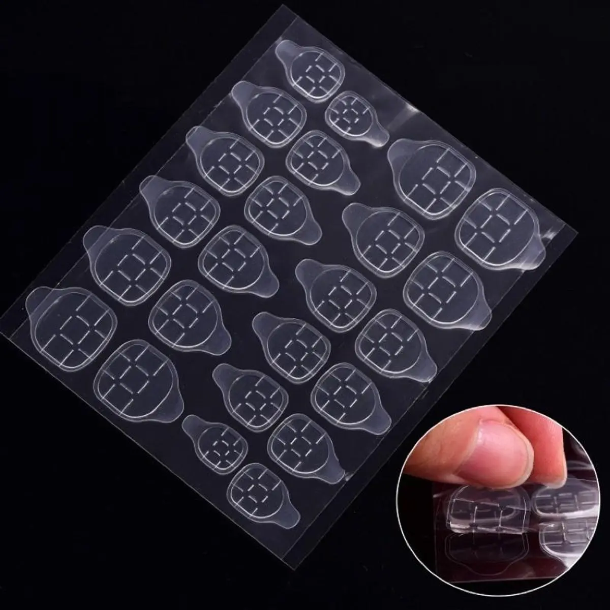 COMBO 5Miếng keo dán mónġ giả -24 miếng bằng silicon