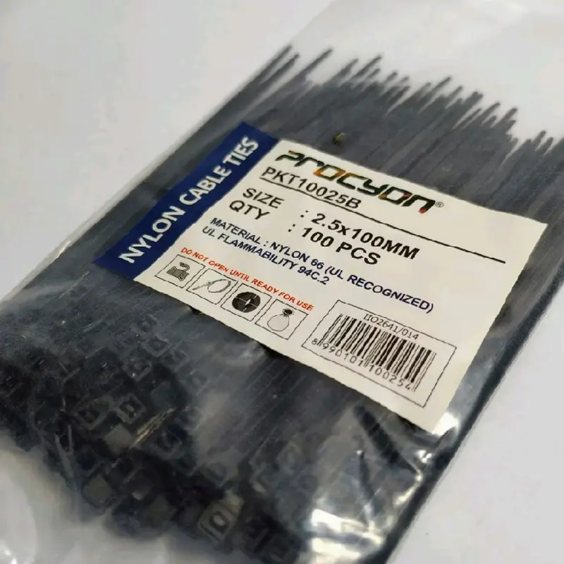 Kabel Ties Nylon Cable isi 100 pcs - Hitam 4