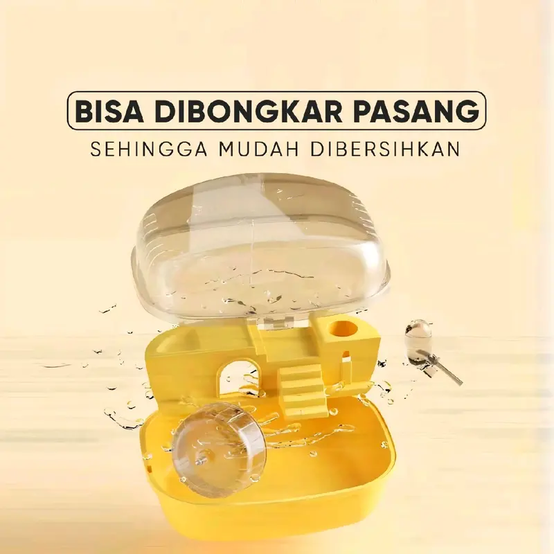 KANDANG HAMSTER 1 SET PORTABLE《MODEL OVAL》PREMIUM 8