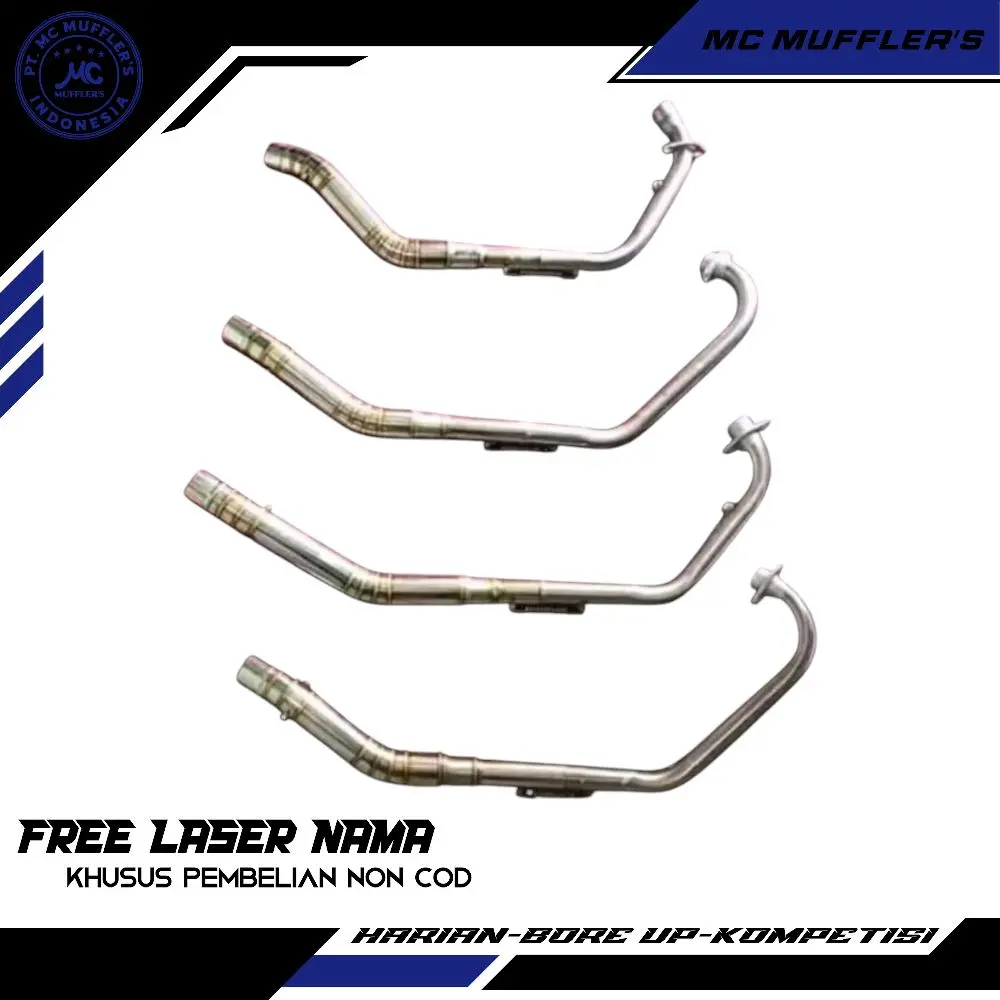 Leheran knalpot untuk vixion/sonic/fu/r15/cb150/gsx150/cbr150/supragtr/tiger/megrapro/byson DLL inlet 50mm