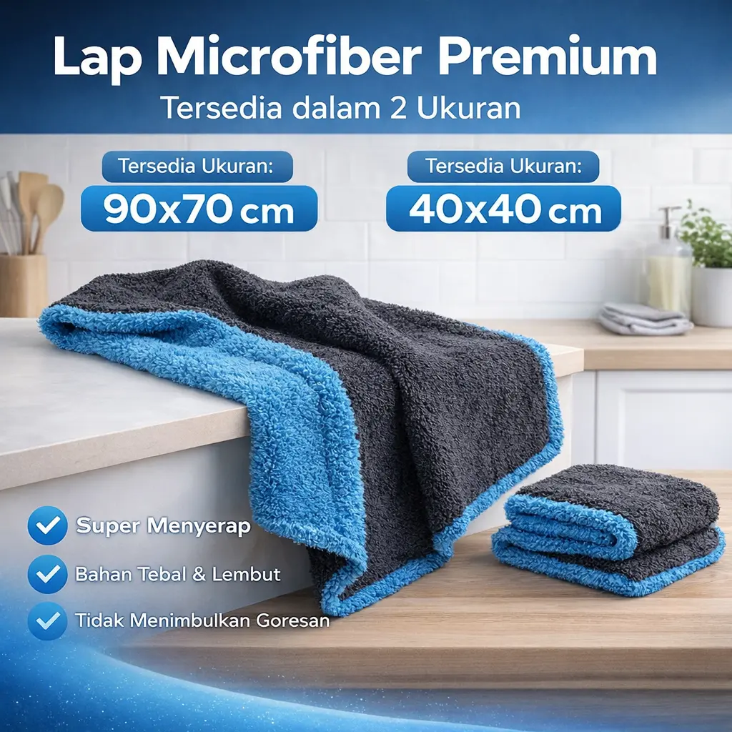（COD) Bersihkan handuk Handuk Pembersih Mobil 1600 GSM DUAL SIDE TWISTED DRYING TOWEL / super tebal - HANDUK LAP PENGERING MOBIL MOTOR Air Car Kendaraan