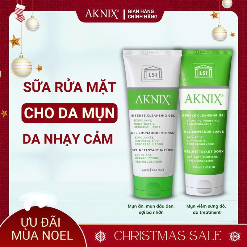 Sữa Rửa Mặt AKNIX Cho Da Dầu Mụn Viêm Mụn Không Viêm Nhập Khẩu Pháp