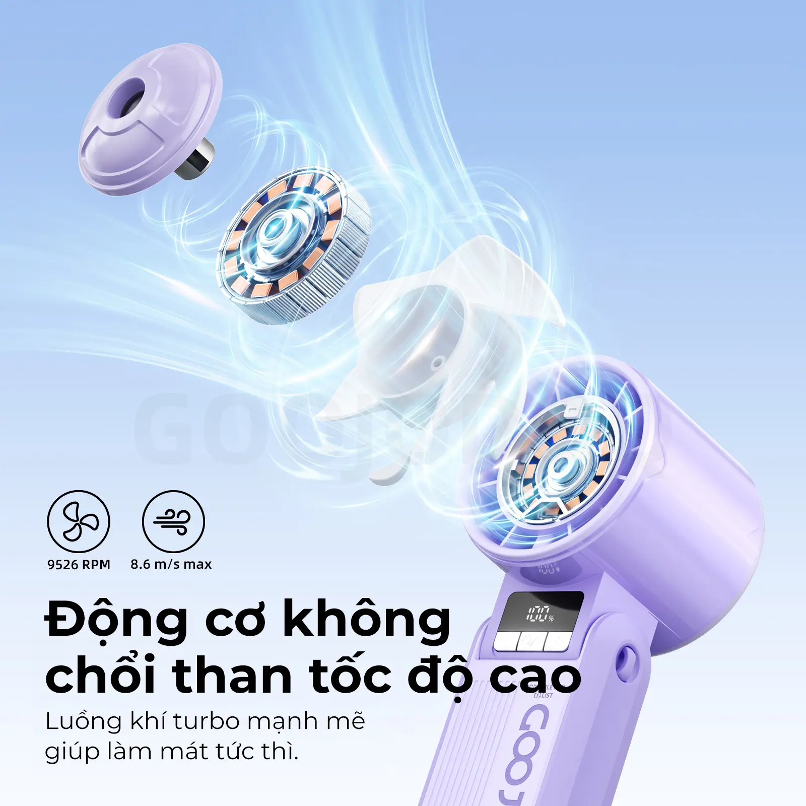 [GOOJODOQ*KOC/KOL] COMBO Quạt cầm tay phun sương tặng sạc dự phòng,luồng gió mạnh,góc gập lên đến 100 độ,100 mức độ gió ,Dây đeo có rảnh tay | BigBuy360 - bigbuy360.vn