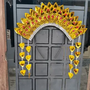 mahkota bando sunting daun love adat bali cocok buat karnavalan untuk anak dan dewasa