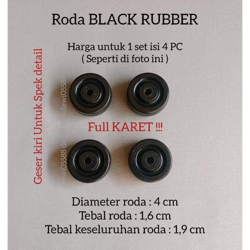 RODA BLACK RUBBER 4cm | RODA KOPER | RODA KOPER SINGLE | - Shop | Tokopedia