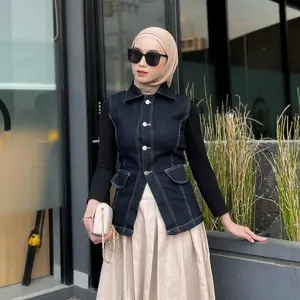 Lika Vest Jeans by Keenohel | Vest  Kekinian | Korean Style | Vest Wanita Premium