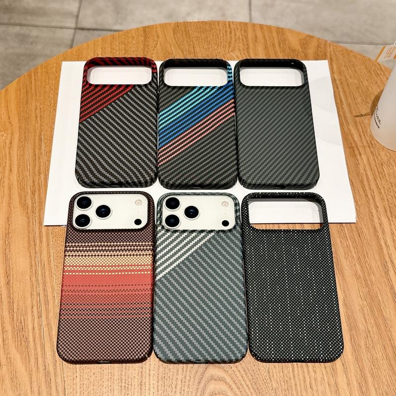Ốp lưng cứng sợi aramid iPhone 17 16 Pro Max 15 chống vân tay cầm nắm chống trượt mỏng nhẹ tích hợp nam châm toàn bộ - Phụ Kiện,kính