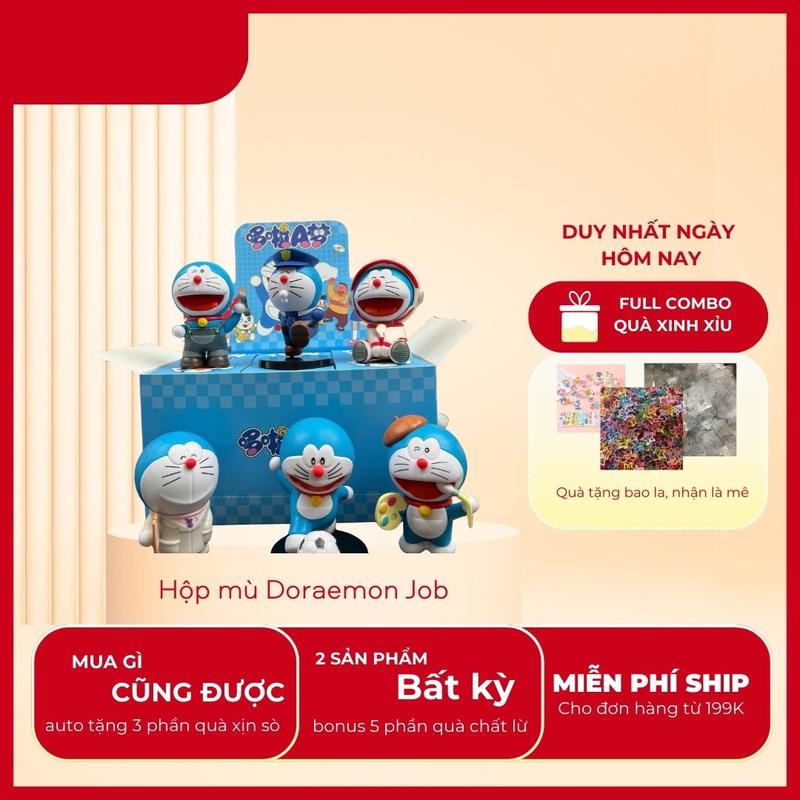 (Doremon Job) Blindbox hộp mù mô hình hoạt hình chú mèo máy Doraemon nghề nghiệp