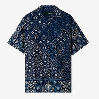 Gambar Baju Muslim Duha Muslimwear - Mahmal Camp Collar Shirt - Blue dari Duha Muslim Wear Kota Tangerang 1 Tokopedia
