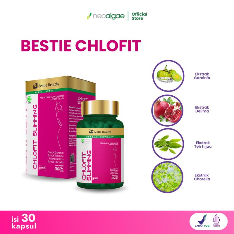 [BPOM & HALAL] Algaena x Neoalgae - Bestie chlofit isi 30 kapsul garcinia cambogia & punica granatum & camelia sinesis & chorella 0