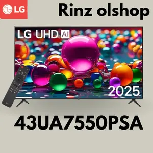 LG 43UA7550PSA Smart TV 4K UHD Ai HDR10Pro 43-UA7550 43 inch Dengan Magic Remote DAN Prosesor AI α5 Gen5 untuk Pengalaman Menonton Imersif Real 4K ThinQ AI WebOS Active HDR
