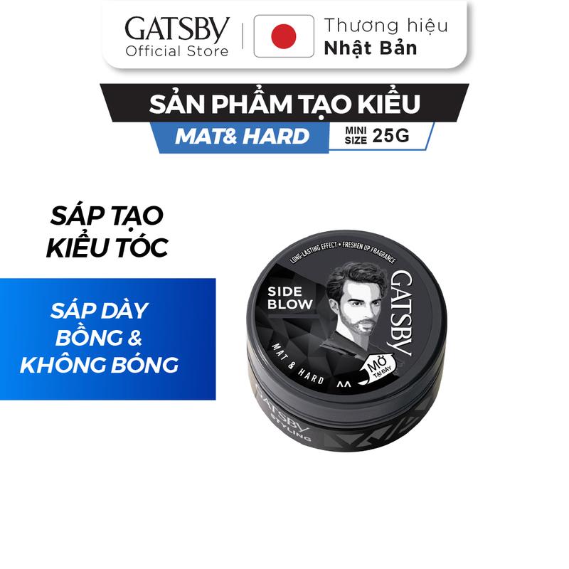 Sáp vuốt tóc GATSBY Styling Wax Mat & Hard B, tạo kiểu tóc dày bồng & không…