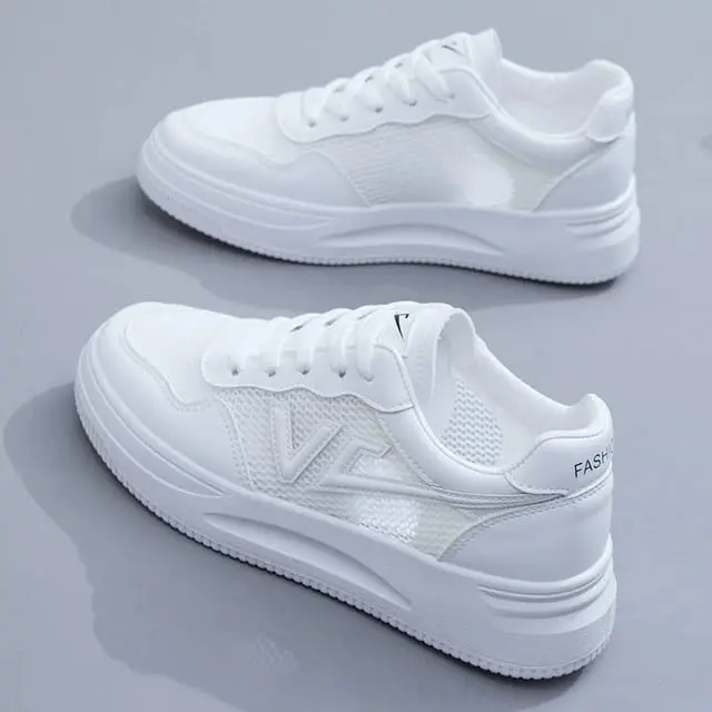 AZKA07_Sepatu Sneakers Wanita Korean Style Terbaru 2024 Sepatu Casual Terlaris Putih Shoe Kasual Sport 2
