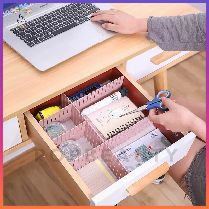 Partisi Sekat Pemisah Laci/ Drawer Dekstop Organizer – 4 pcs 1