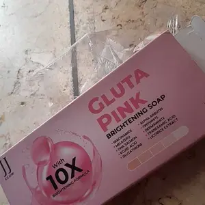 JJ Glow Sabun Gluta Pink Barsoap Gluta Pink Soap With 10X Brightening Formula Glowing Niacinamide Kojic Acid Glutathione Alpha Arbutin Mencerahkan