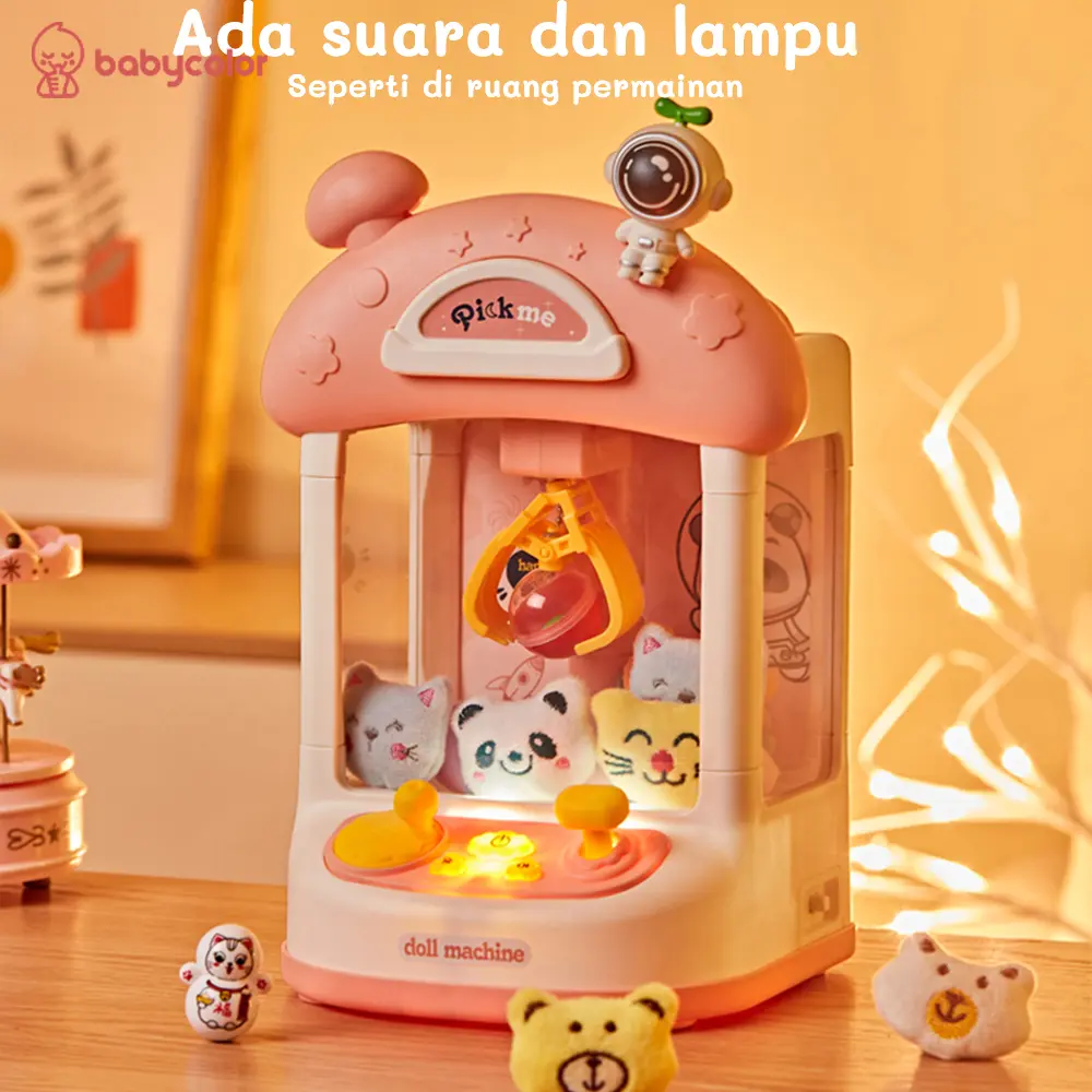 Babycolor Mesin Capit Mini Mainan Anak Claw Machine Boneka Doll Machine ...