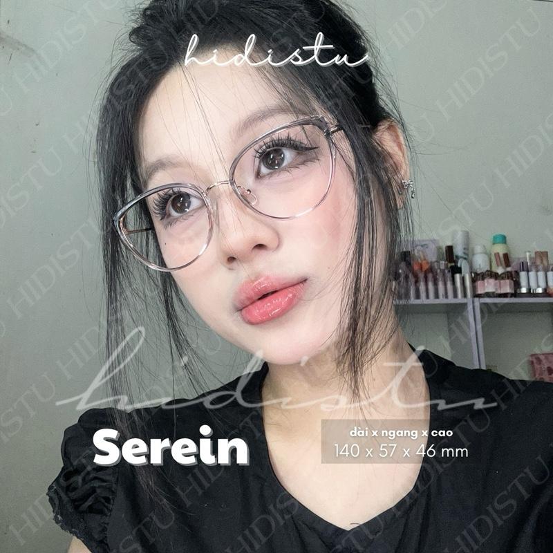 Gọng kính mắt mèo Serein bầu tròn gọng mảnh form to. Phù hợp tất cả dáng mặt nhẹ nhàng dễ mang. Hidi Studio Eyewear