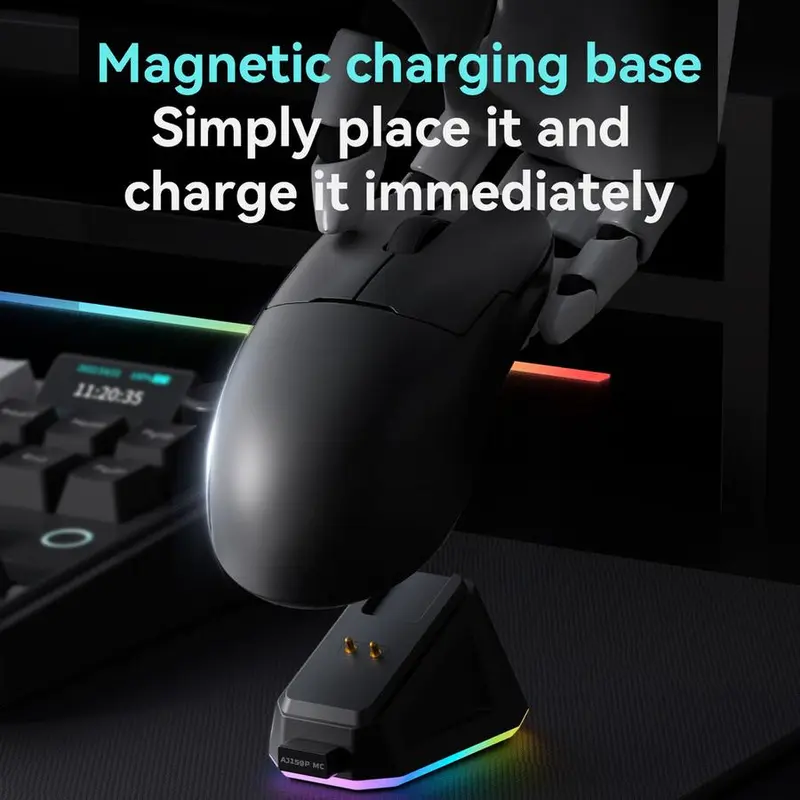 Ajazz AJ159P MC / AJ-159P MC / AJ159 NL / AJ-159 NL Apex PAW-3950 Wireless Gaming Mouse Lightweight With Docking 5
