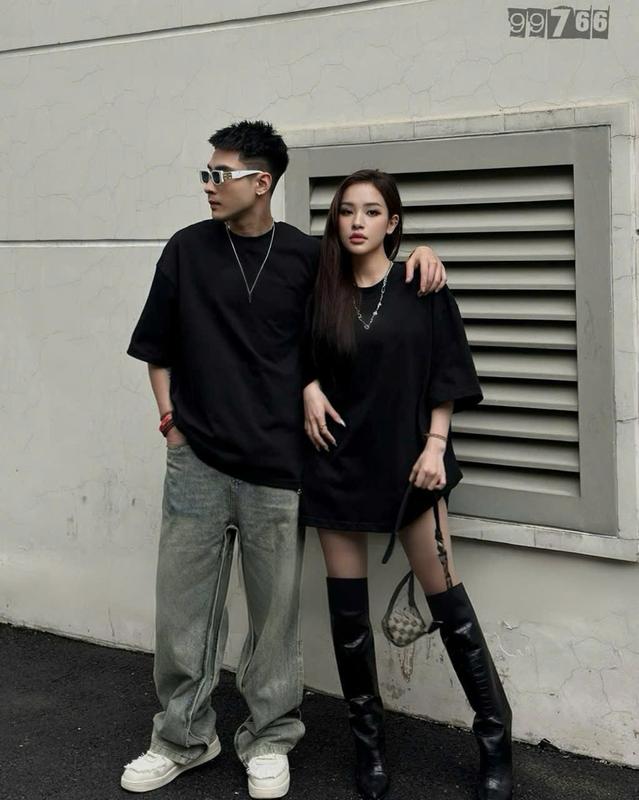 Áo Thun Cặp Đôi Unisex Chepol, Áo Phông Nam Nữ Cổ Tròn Trơn Vải Thun Cotton Co Giãn 2 Chiều, có bigsize đến 120kg 5