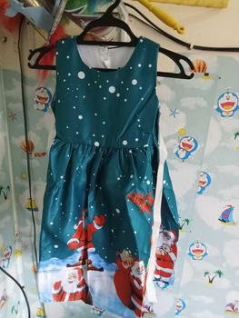 Product Review of [BrandedBaby] Baju Dress Natal Anak Perempuan Satin Printing Lengan Kutung Kids Fashion from n**a 0