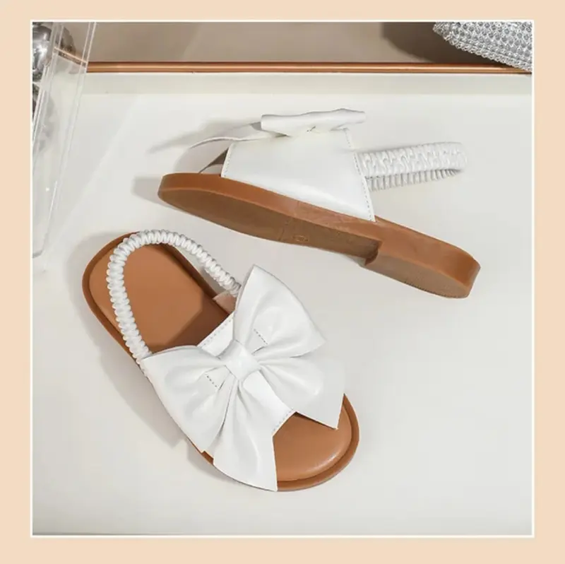 sandal anak perempuan motif terbaru /sandal slop anak  perempuan Fashion terbaru / sandal anak umur 6-9 tahun / sandal anak pesta / sandala anak perempuan slop / sandal anak perempuan motif pita / sandal anak perempuan premium 7