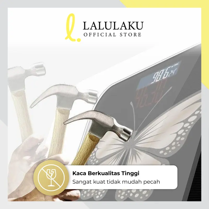 Lalulaku Timbangan Badan Kupu Kupu Digital Body Scale Kamar Mandi 6