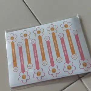 100 pc stiker thank you stiker terima kasih stiker segel box stiker label dus kotak Paper Stationery