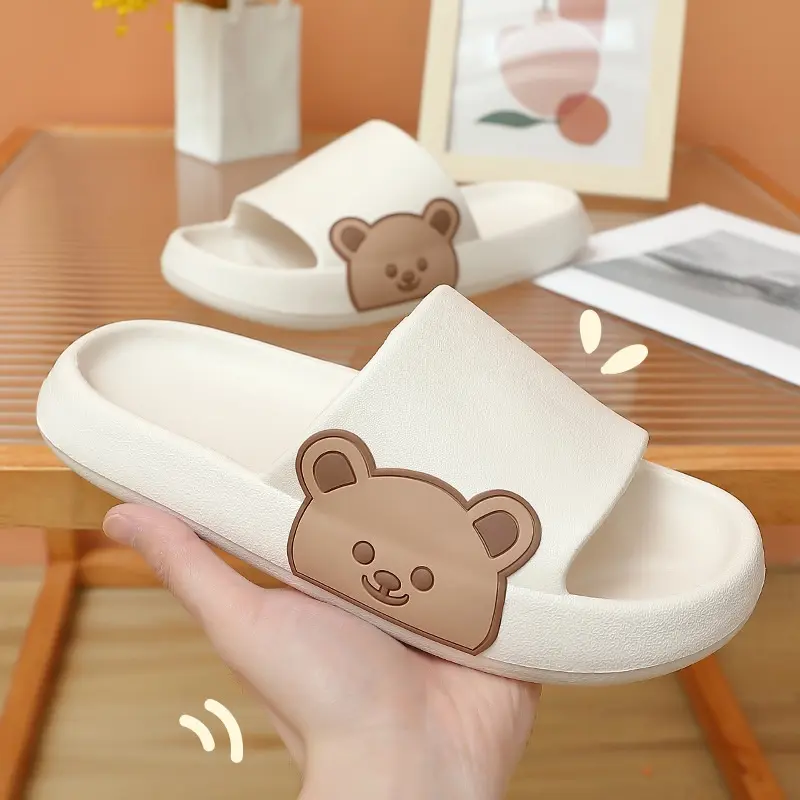 New Women's Sandals And Slippers, With Thick Soles And Cute Cartoon Quick Drying Slippers OnThe Outside, Indoor Soft Bathroom