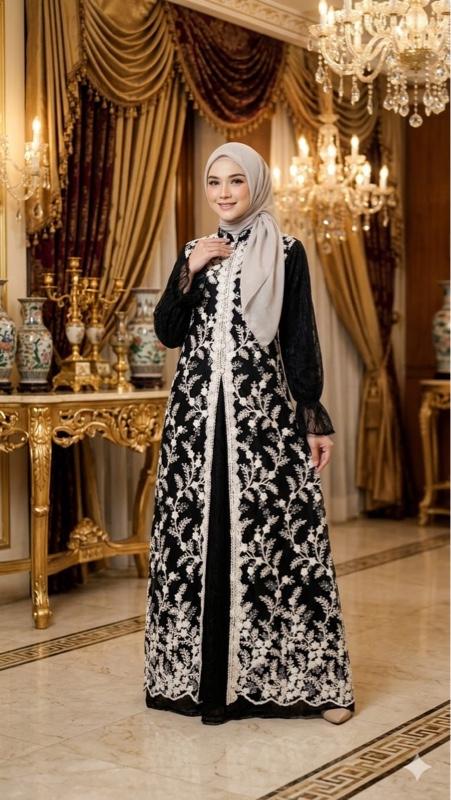 Zaura Series Model Auter Lepas Pasang Mewah dan Elegan Bahan Tulle Mix Suntulle untuk Penampilan yang Anggun