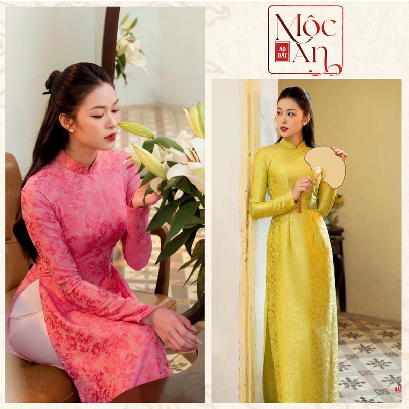 Áo Dài Dáng Truyền Thống ôm eo NGỌC DIỆP Vải Tằm cực sang chuẩn phom Tôn…