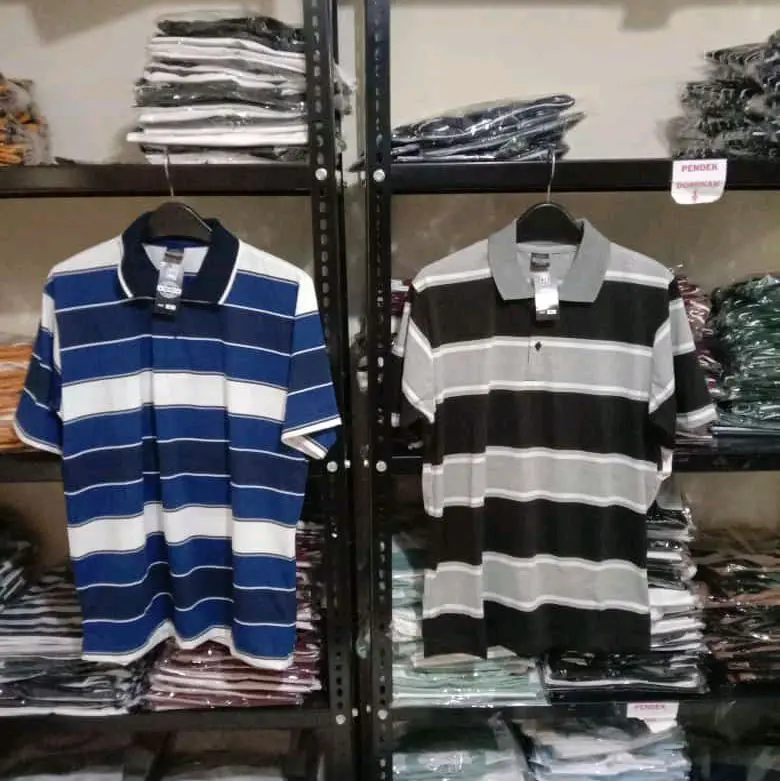 kaos polo _salur pria M L DAN XL Katun Kerah 1