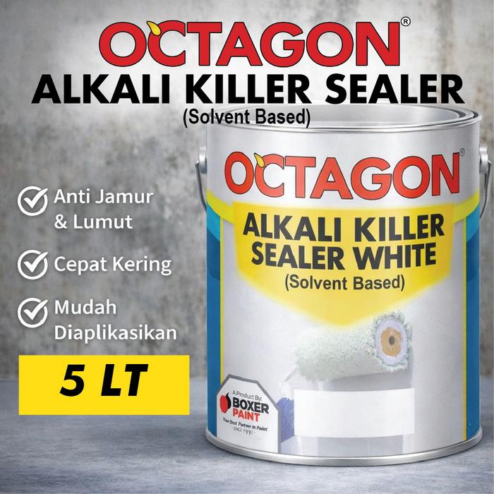 Gambar Cat Dasar Tembok OCTAGON Alkali Killer Sealer White Solvent Based (5 LT) dari Boxer Paint Official Store Kab. Sidoarjo Tokopedia