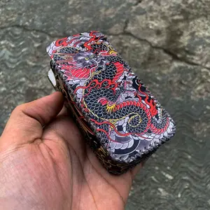 Leather Sleeve Case V3 Custom Fullprint Motif Dragon
